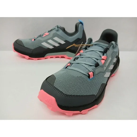 Adidas Womens Terrex Ax4 Hiking Shoes GV7506 Magic Grey Dash Grey Acid Red Sz 10 - Picture 4 of 10